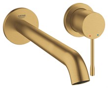 GROHE 19967GN1 Essence New Смеситель для раковины, на 2 отверстия, L-Size, настенный монтаж, 5,7 л/мин, холодный рассвет матовый GROHE-19967GN1