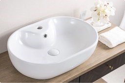 BELBAGNO Раковина накладная керамическая BB1151, овальная, 600х430х160, цвет белый BB1151